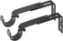 Ivilon Adjustable Brackets for Curtain Rods - Set of 2, Black, for 7/8 or 1 Inch Rods