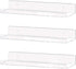 Weiai Clear Acrylic Shelf 15" Invisible Floating Wall Ledge Bookshelf, Kids Book