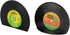 VinBee Bookends for Vinyl Records - Classic CD Shape Decorative Music Theme Bookends for Heavy Books