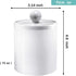 SheeChung Plastic Acrylic Bathroom Vanity Canister Jars with Lid for Qtip Holder Makeup Organizer (White)