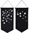 2PCS Wall Hanging Brooch Jewelry Storage Case, Canvas Display Stand for Earrings Necklace Organizer