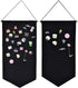 2PCS Wall Hanging Brooch Jewelry Storage Case, Canvas Display Stand for Earrings Necklace Organizer