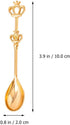 ABOOFAN 8PCS Stainless Steel Golden Coffee Cake Spoons, Small Teaspoon for Ice-Cream, Soup