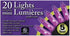 Greenbrier International Purple Halloween Mini Lights with Black Wire 20 Count 5 feet