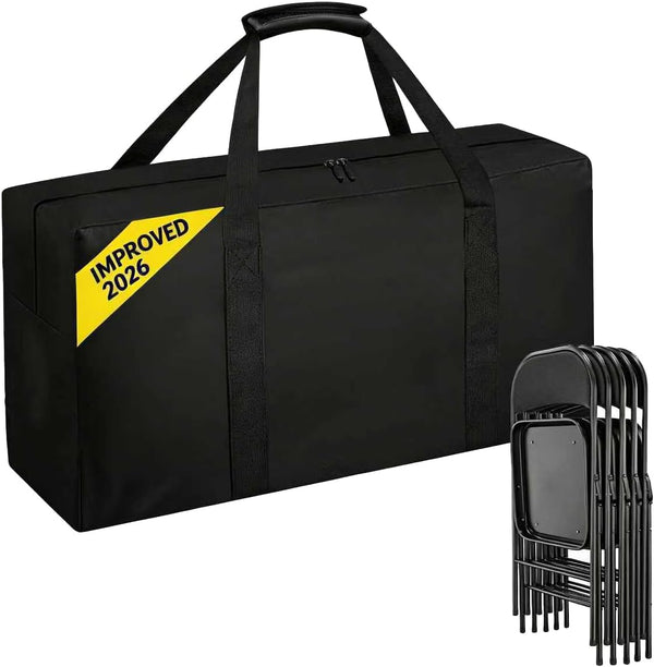 QYILUARE Heavy Duty Folding Chair Storage Bag,Large Waterproof Carry Bag for Metal,Wooden and