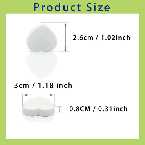Fridge Magnets, 10 Pcs Heavy Duty Refrigerator Magnets, Cute Mini Heart Magnets for Whiteboard, Kitchen & Office