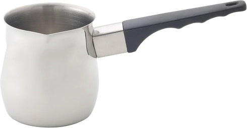 Fino Stainless Steel Turkish Coffee Pot - Professional 18/8 Warmer for Stovetop Beverages, 12-Ounce