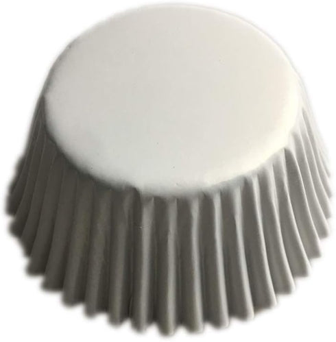 100 pcs Foil Metallic Paper Muffin Cupcake Liners, Standard Size 2x1.25 inch (White Foil)