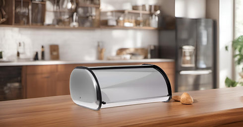 16.5x10x8 HOME IT Stainless Steel Bread Box for kitchen, bread bin, bread storage Bread holder