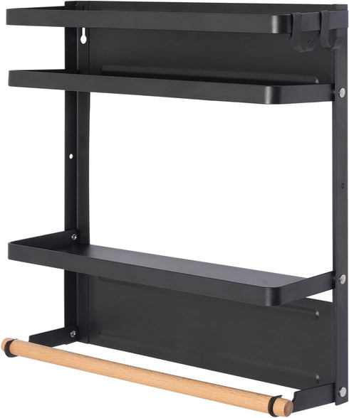 Countertop Magnetic Paper Towel Holder for Fridge, Kitchen Organizers Magnetic Shelf and Wall Mount Storage
