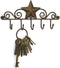 Western Texas Star Key Rack - Wall Mounted, Aged Copper Finish