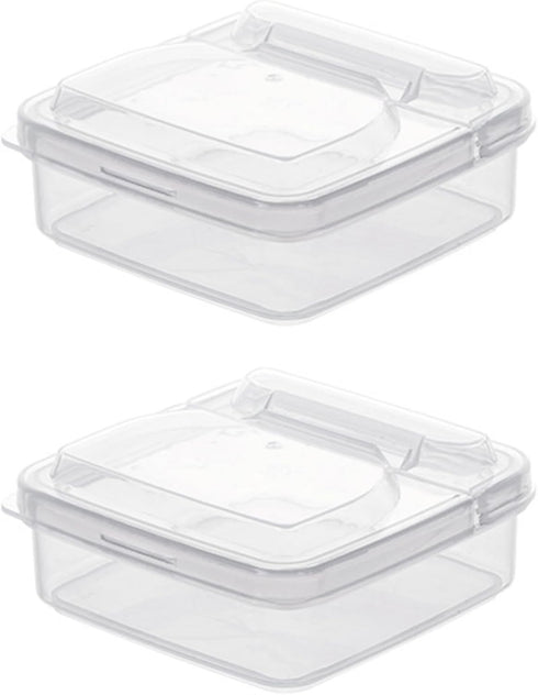 Cheese Storage for Fridge, 2 Pcs Airtight Utensil Holder, Deli Meat Saver Butter Boxes, Meal Prep Container for Kitchen