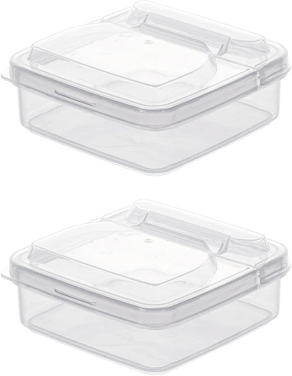 Cheese Storage for Fridge, 2 Pcs Airtight Utensil Holder, Deli Meat Saver Butter Boxes, Meal Prep Container for Kitchen