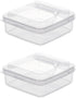 Cheese Storage for Fridge, 2 Pcs Airtight Utensil Holder, Deli Meat Saver Butter Boxes, Meal Prep Container for Kitchen