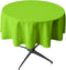 LA Linen Polyester Poplin Washable Round Tablecloth, 51-Inch, Stain and Wrinkle Resistant, Lime