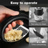 Garlic Press Rocker, Portable Manual Stainless Steel Garlic Press Rocker Crusher Masher with Garlic Peeling Drum