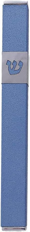 Yair Emanuel Mezuzah Case Holder Solid Color Designed by Artist (12cm, Blue)