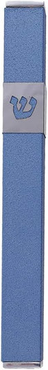 Yair Emanuel Mezuzah Case Holder Solid Color Designed by Artist (12cm, Blue)