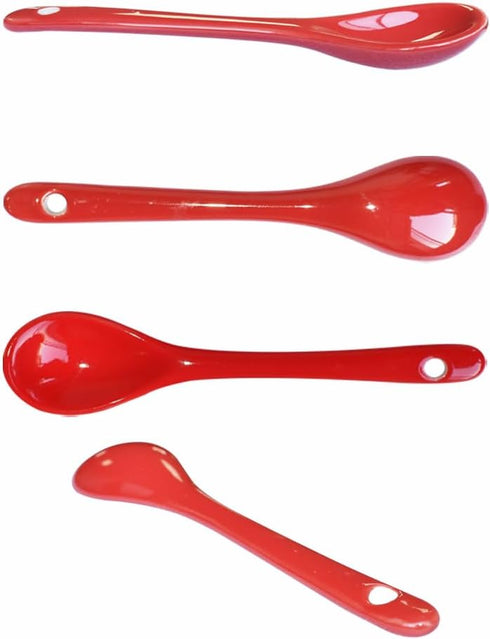 12 Color Porcelain Egg Spoons, 5 Inch Ceramic Spoons for Coffee, Dessert, Yogurt, Milky Tea