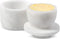 Koville White Marble Butter Keeper Handmade French Butter Holder For Kitchen Counter