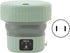 Septpenta 6L Portable Mini Washing Machine with Drain Valve, Foldable Design for Travel, Camping, Baby (Green)