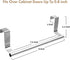 Over Cabinet Towel Bar with Hooks - 14 Inch Brushed Stainless Steel Rack for Bathroom & Kitchen