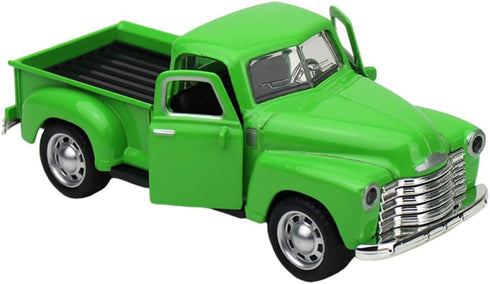 Toyvian Metal Classic Cars Model, Die Cast Old Pickup Truck Figurine, Vintage Collectible Mini Car (Green)