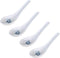 JapanBargain 2323x4, Set of 4 Soup Spoons Chinese Wonton Soup Spoons Japanese Miso Soup Spoons Rice Spoons Pho Spoons Soba Spoons 5 inch, White Bamboo