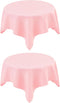 2 Pack Small Square Table Cloth 36X36 Inch Pink Tablecloth Washable Polyester
