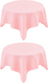 2 Pack Small Square Table Cloth 36X36 Inch Pink Tablecloth Washable Polyester