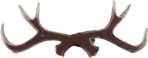 Zeckos 17 Inch Decorative Lifelike Deer Antler Rack Wall Hook for Hunting Cabin