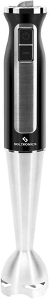 Multi Purpose Immersion Hand Blender Stick - 500W Turbo 8-Speed Mixer, Black for Smoothies, Puree, Sauce
