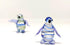 2 Penguins Tiny Figurines - Hand Blown Color Glass Art Animals Collectible Gift Home D cor (Blue Green)