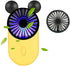 Cute Personal Mini Fan, USB Rechargeable Handheld Fan with LED Light, 3 Speed Adjustable for Travel