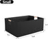 Foldable Cotton Linen Fabric Storage Bin Box with Wooden Handles, Decorative Home Laundry Organizer for Clothes, Blanket