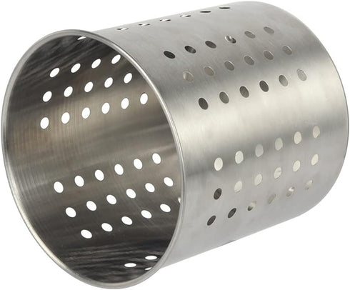 Stainless Steel Kitchen Utensil Holder, Round Organizer for Forks, Spatula, 5.3'' x 5.1" Restaurant Cooking Holder
