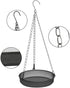 Wild Bird Feeder Tray, 7 Inch Hanging Steel Dish for Outdoor Garden & Yard, Strong Mesh Platform