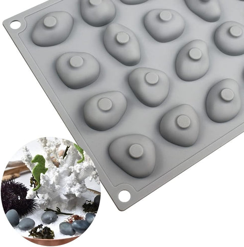 Silicone Molds Stone Shape - Non-Stick Food Grade Molds for Chocolate, Candy, Jelly, Ice Cube, Cupcake Baking