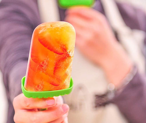 Ozera Popsicle Molds Set of 6 Reusable Ice Pop Molds with Funnel & Cleaning Brush for Homemade Popsicles