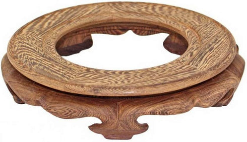 Elegant Wooden Vase Stand for Collectibles and Plants