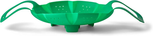 Cuisipro Silicone Vegetable Steamer, 16 x 9 x 3in, Green