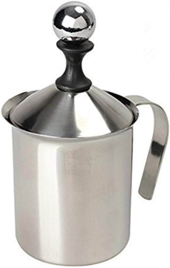HOMEGOAL Milk Frother, Stainless Steel Manual Milk Foamer, Handheld Coffee Milk Frothing Pitchers,Manual