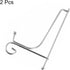 uxcell 2Pcs 6 Inch Iron Plate Stand for Display, Decorative Metal Easel for Photo Picture Frame, Silver