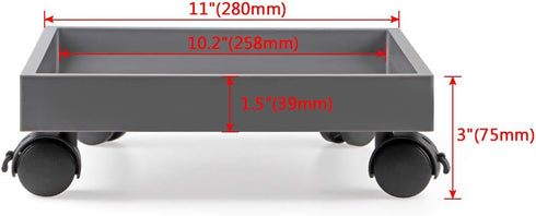 Skelang 110 Lbs Square Wheeled Plant Dolly - ABS Planter Trays, Heavy Duty, Load Capacity