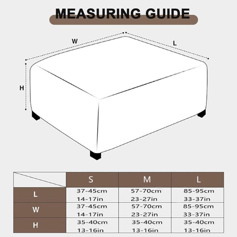 Bifaun Vogel Ottoman Square Stretch Foot Stool Slipcovers Square Foot Rest Covers Protector with Elastic Band Washable