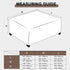 Bifaun Vogel Ottoman Square Stretch Foot Stool Slipcovers Square Foot Rest Covers Protector with Elastic Band Washable