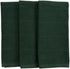 Textured Dark Green Kitchen Dish Towels, 100% Cotton Cloth, Soft Absorbent Terry Ribbed Loop: Set of 3 for Everyday Use