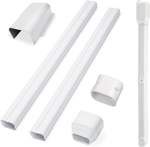 Mini Split Line Cover - 4'' 7.5 Ft Waterproof Decorative Pipe Cover for Mini Split Air Conditioner Central AC HVAC