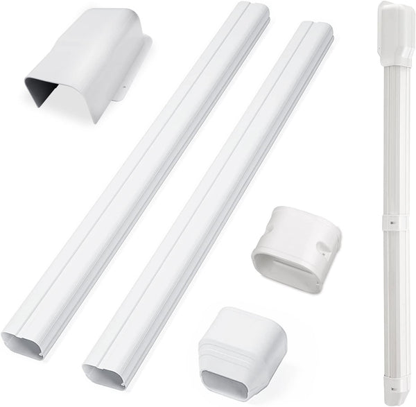 Mini Split Line Cover - 4'' 7.5 Ft Waterproof Decorative Pipe Cover for Mini Split Air Conditioner Central AC HVAC