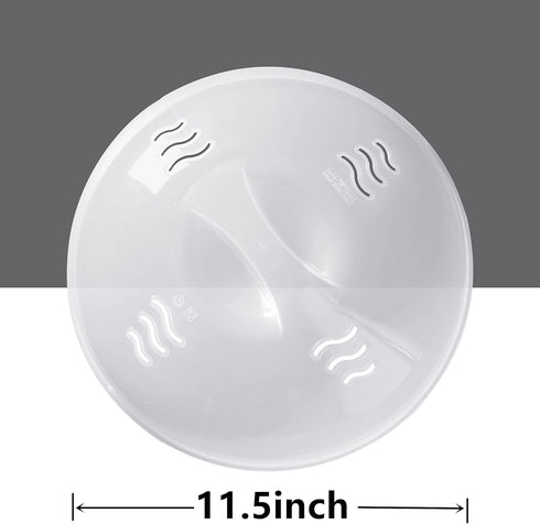 Large Microwave Splatter Cover for Food - 11.5 Inch Anti-Splatter Lid with Easy Grip Handle and Perforated Steam Vents,